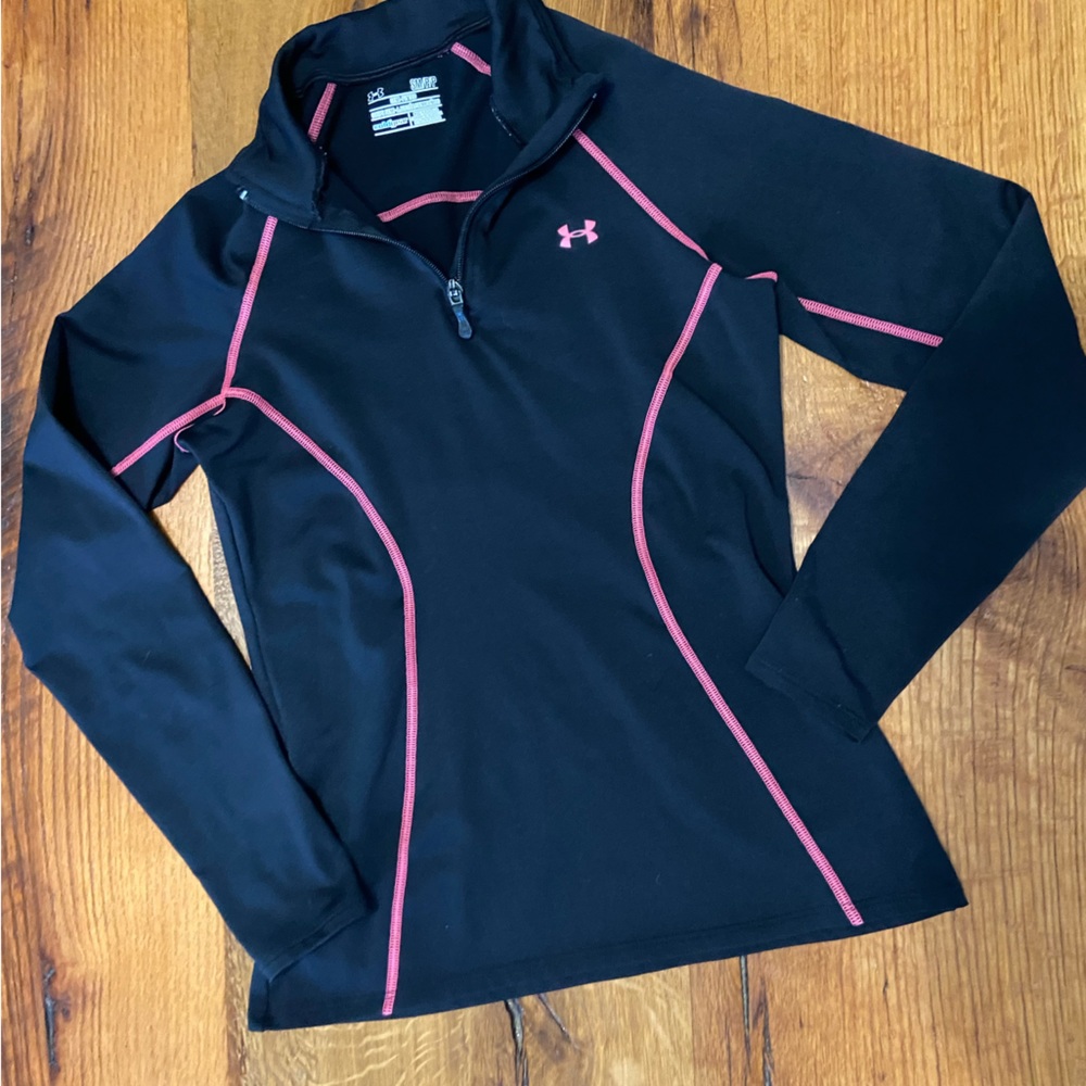 Under Armour Stretch Semi-Fitted Cold Gear Lightweight Pullover, Sz Sml